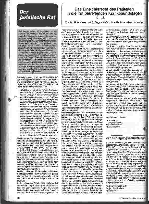 Vorschauseite 1: Das Einsichtsrecht des Patienten in die ihn betreffenden Krankenunterlagen