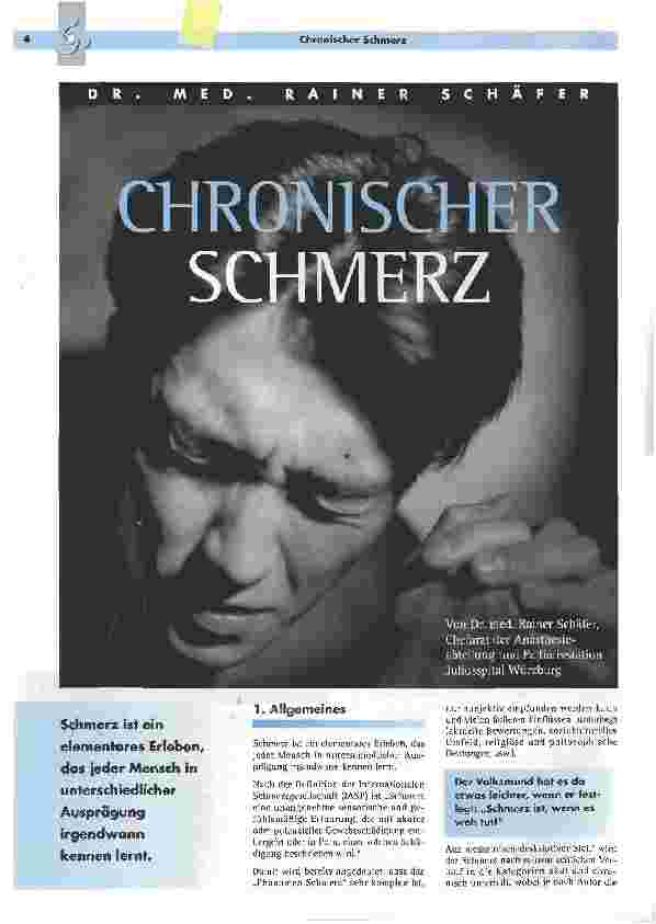 Vorschauseite 1: Chronisscher Schmerz
