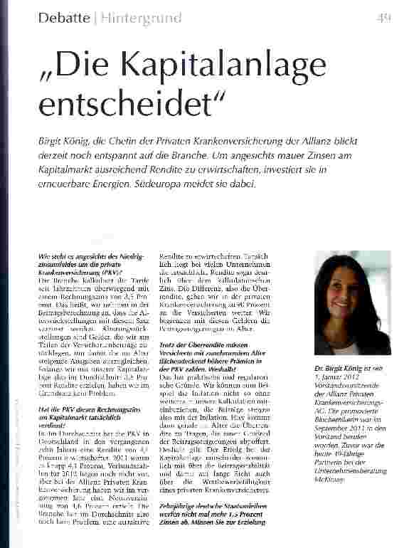 Vorschauseite 1: „Die Kapitalanlage entscheidet