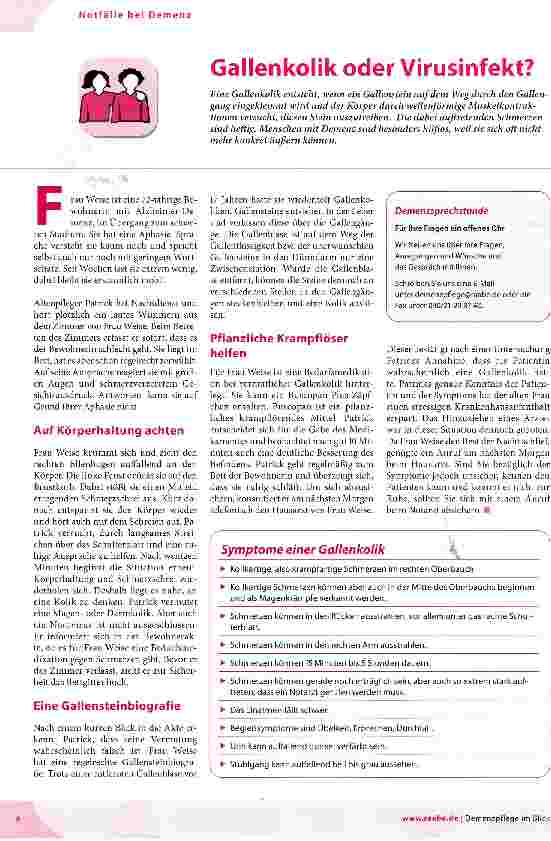 Vorschauseite 1: Gallenkolik oder Virusinfekt?
