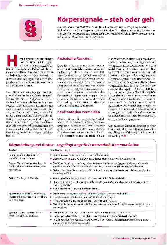 Vorschauseite 1: Körpersignale - steh oder geh