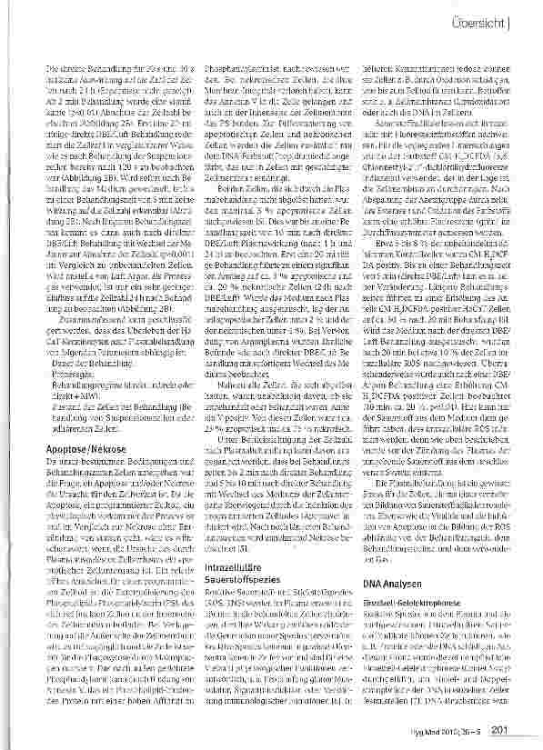Vorschauseite 4: Biologische Effekte von kaltem Atmosphärendruck-Plasma auf humane HaCaT-Keratinozyten