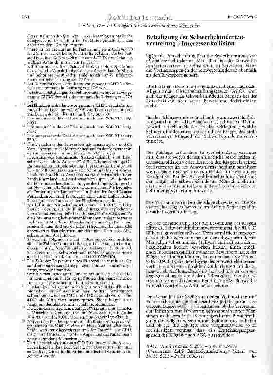 Vorschauseite 6: Das Teilhabeeeld für schwerbehinderte Menschen. Umwandlung des SGBIX in ein Leistungsgesetz
