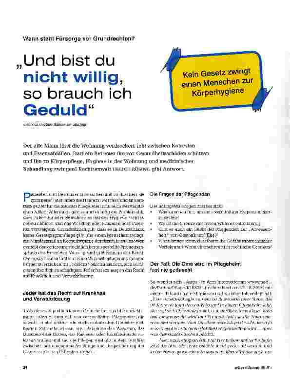 Vorschauseite 1: Und bist du nicht willig, so brauch ich Geduld