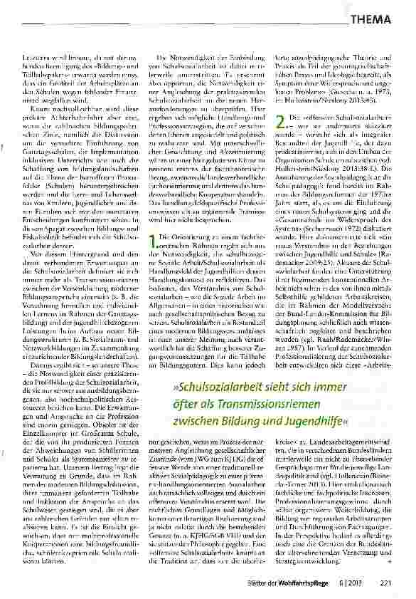 Vorschauseite 2: Offensive Schulsozialarbeit im Bildungsdiskurs