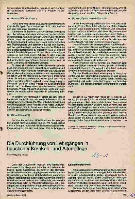 Vorschauseite 2: Das veränderte Bild der Gemeindekrankenpflege