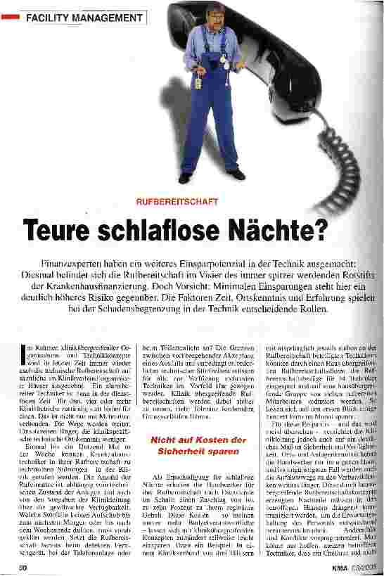 Vorschauseite 1: Teure schlaflose Nächte? Rufbereitschaft