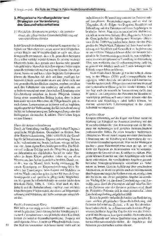 Vorschauseite 4: Die Rolle der Pflege in Public Health/Gesundheitsförderung - Versuch einer Systematisierung