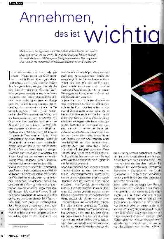 Vorschauseite 1: Annehmen, das ist wichtig Apoplexie