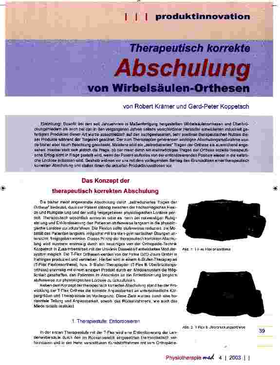 Vorschauseite 1: Therapeutisch korrekte Abschulung von Wirbelsäulen-Orthesen
