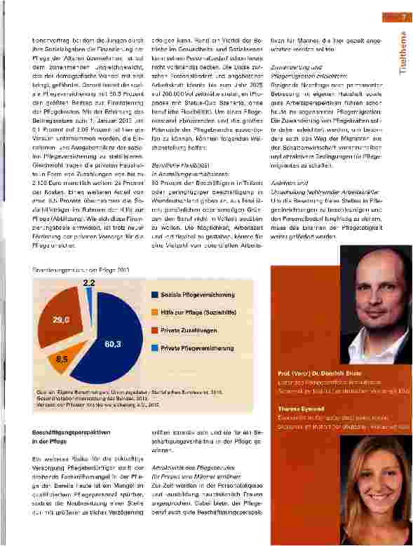 Vorschauseite 2: Der Pflegemarkt 2013 -Professionalisierung und Personalbedarf