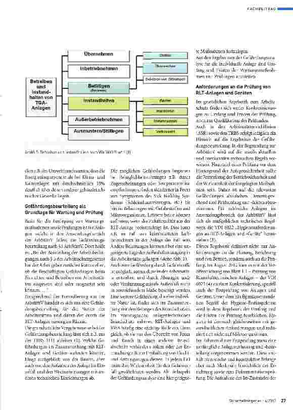 Vorschauseite 2: Anforderungen an das Betreiben von RTL-Anlagen in Arbeitsstätten