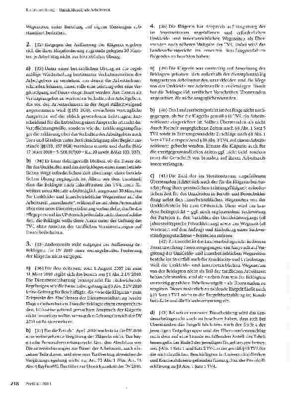 Vorschauseite 5: Umkleidezeit als Arbeitszeit