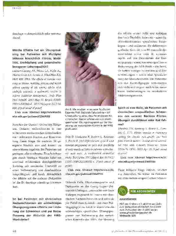 Vorschauseite 3: Evidenz-Update für die Physiotherapie