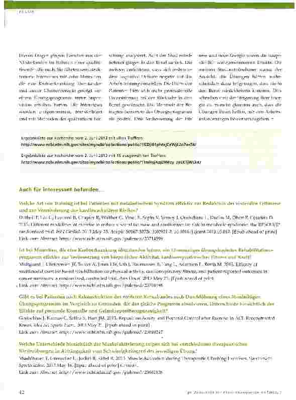 Vorschauseite 5: Evidenz-Update für die Physiotherapie