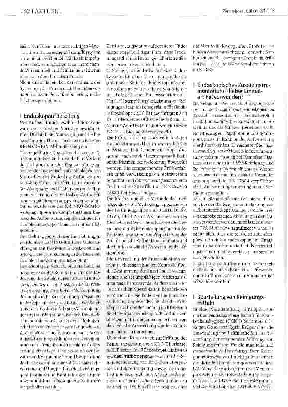 Vorschauseite 3: Thema Medizinprodukte-Aufbereitung beim 10. Ulmer Symposium Krankenhausinfektionen