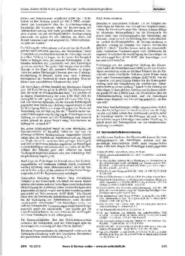 Vorschauseite 2: Zivilrechtliche Haftung der Freiwilligen im Bundesfreiwilligendienst