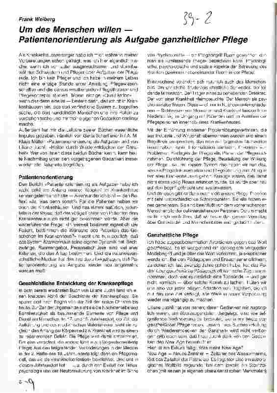 Vorschauseite 1: Um des Menschen willen - Patientenorientierung als Aufgabe ganzheitlicher Pflege