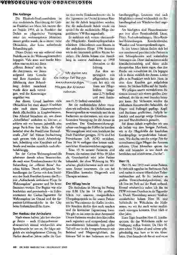 Vorschauseite 2: Straßenambulanz