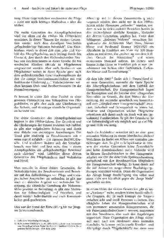 Vorschauseite 3: Geschichte und Zukunft der stationären Pflege Historische und soziologische Aspekte des Altenpflegeheimbaus - interessante Perspektiven durch die Vierte Generation des Heims