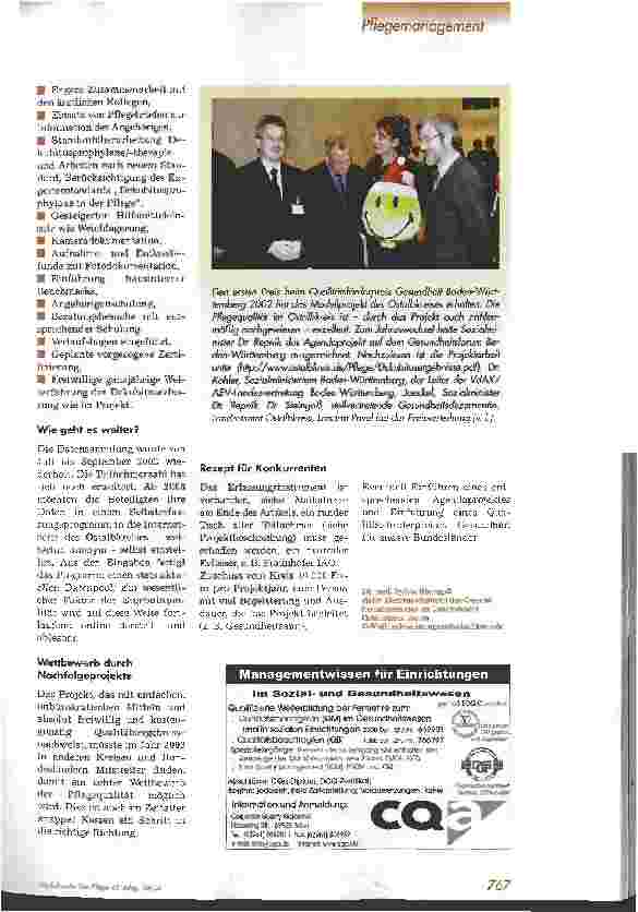 Vorschauseite 2: Faszination Pflege - Qualitätsförderpreis Gesundheit für den Ostalbkreis
