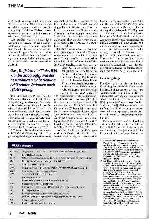 Vorschauseite 2: Setzt der Morbi-RSA Anreize für Versorgungsmanagement?
