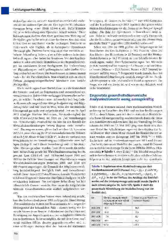 Vorschauseite 4: Mehrleistungen im Krankenhaus: Too much or not enough medicine? (I)