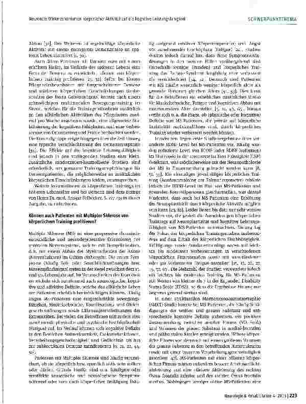 Vorschauseite 3: Neuronale Wirkmechanismen körperlicher Aktivität auf die kognitive Leistungsfähigkeit