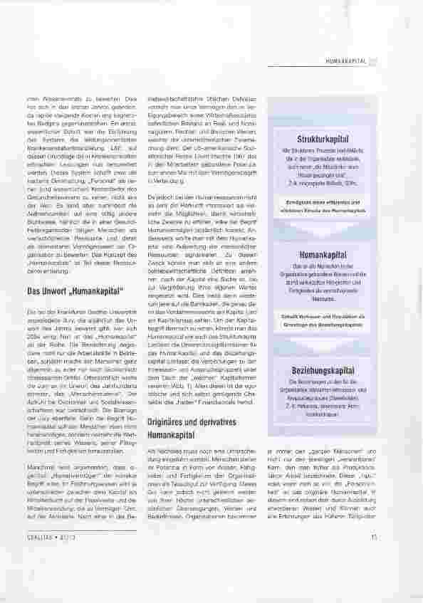 Vorschauseite 2: Zur Messung des Humankapitals im Gesundheitswesen