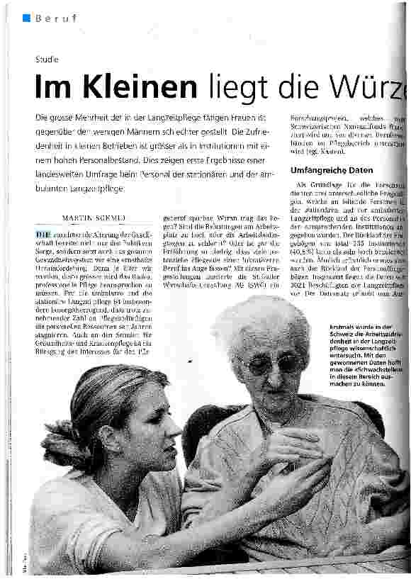 Vorschauseite 1: Im Kleinen liegt die Würze der Langzeitpflege