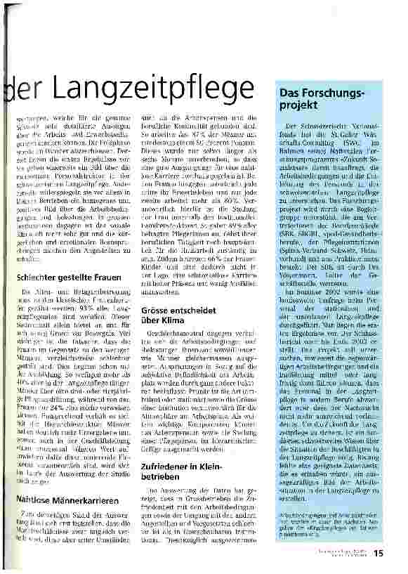 Vorschauseite 2: Im Kleinen liegt die Würze der Langzeitpflege