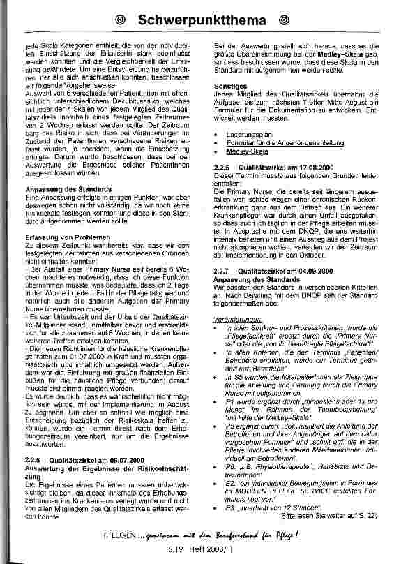Vorschauseite 3: Implementierung des Expertenstandards Dekubitusprophylaxe in einer Einrichtung