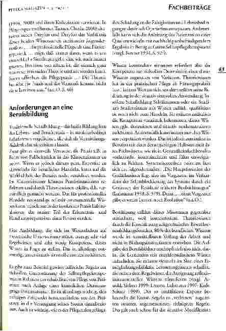 Vorschauseite 3: Theorie-Praxis-Verzahnung in einem grundständigen Pflegestudiengang Das Wittener Modell
