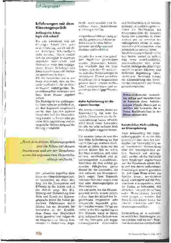 Vorschauseite 3: Das Klassengespräch