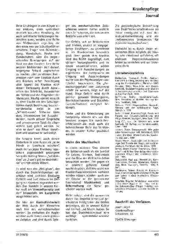 Vorschauseite 3: Das Desinfektionsritual