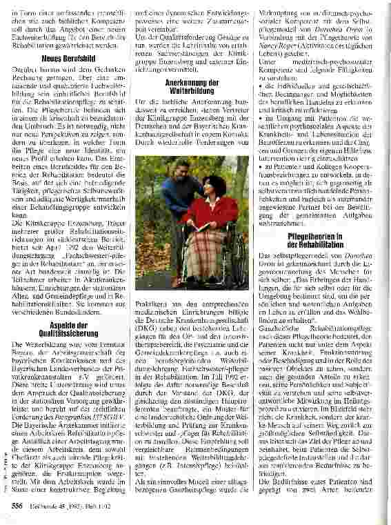 Vorschauseite 2: Rehabilitation Neuer Fachweiterbildungslehrgang Fachschwester/Fachpfleger