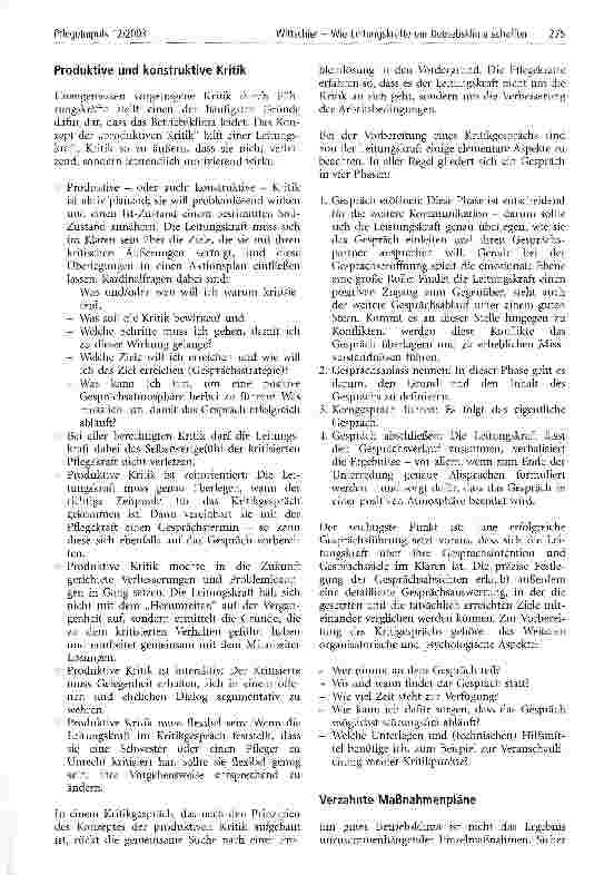 Vorschauseite 5: Wie Leitungskräfte ein Betriebsklima schaffen, in dem Schwestern und Pfleger gern arbeiten