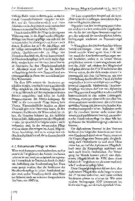 Vorschauseite 4: Wie verläuft die Implementierung von Advanced Nursing Practice in der extramuralen Pflege in Wien?