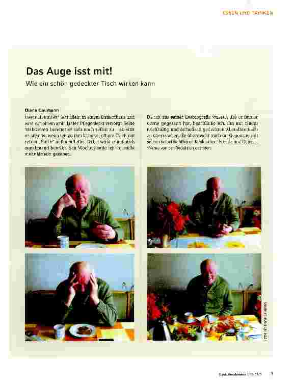 Vorschauseite 1: Das Auge isst mit!