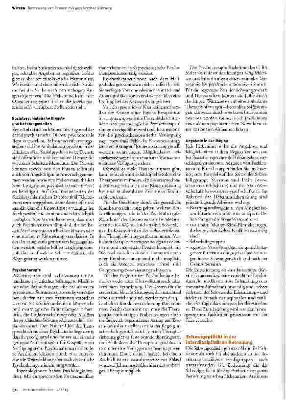 Vorschauseite 3: Interdisziplinäre Betreuung von Frauen mit psychischen Störungen