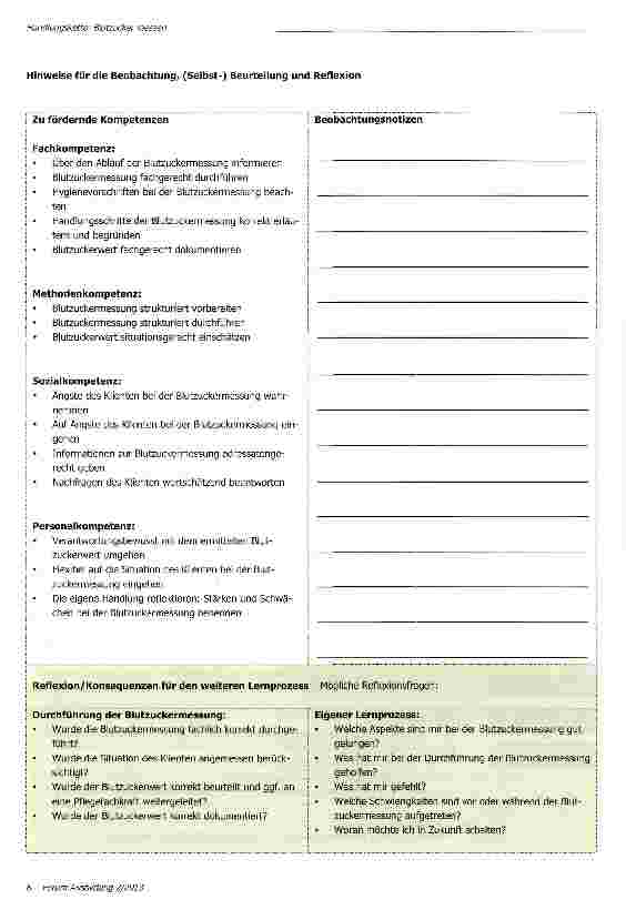 Vorschauseite 2: Die Blutzuckermessung durchführen