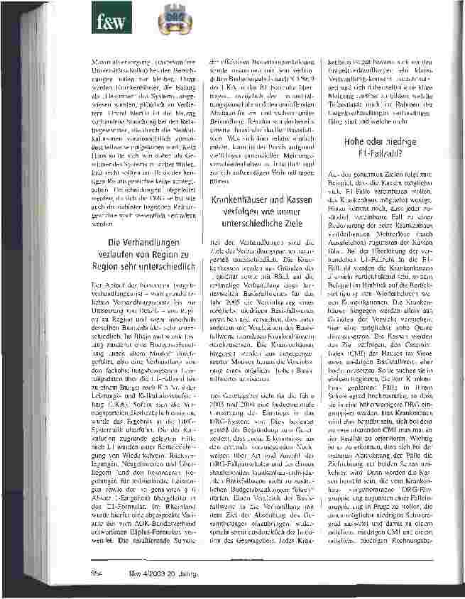 Vorschauseite 2: Vorbereitung der Entgeltverhandlungen als wesentlicher Erfolgsfaktor beim Umstieg Ein Erfahrungsbericht aus den ersten Entgeltverhandlungen im DRG-System mit Blick auf die Verhand…