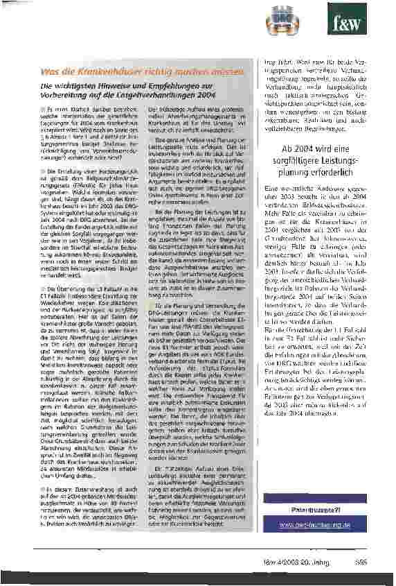 Vorschauseite 3: Vorbereitung der Entgeltverhandlungen als wesentlicher Erfolgsfaktor beim Umstieg Ein Erfahrungsbericht aus den ersten Entgeltverhandlungen im DRG-System mit Blick auf die Verhand…