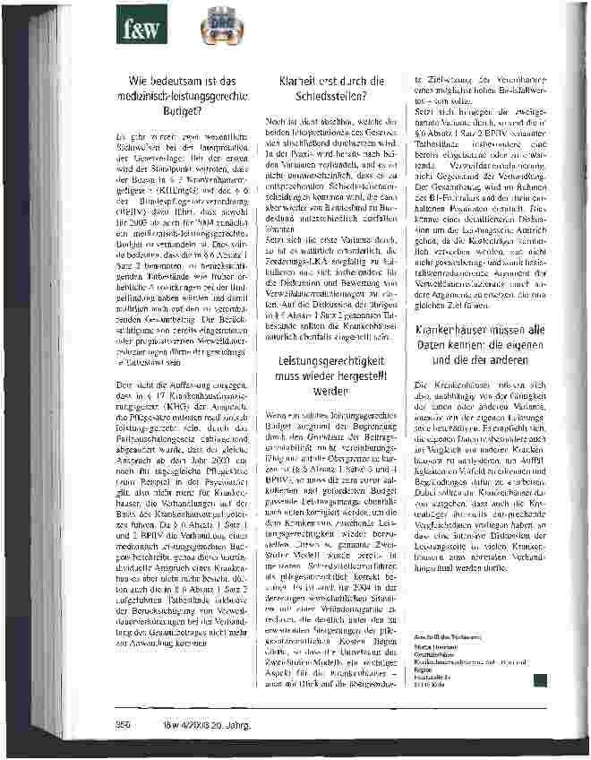 Vorschauseite 4: Vorbereitung der Entgeltverhandlungen als wesentlicher Erfolgsfaktor beim Umstieg Ein Erfahrungsbericht aus den ersten Entgeltverhandlungen im DRG-System mit Blick auf die Verhand…
