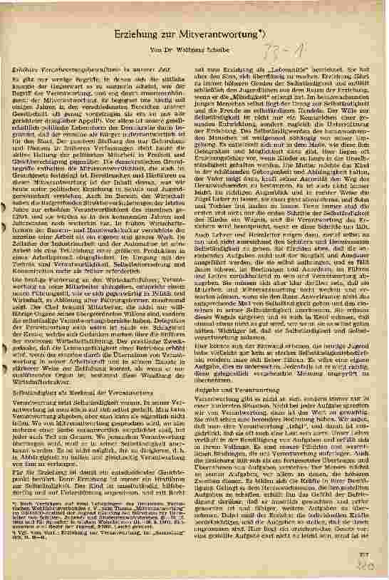 Vorschauseite 1: Erziehung zur Mitverantwortung