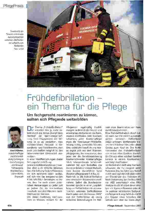 Vorschauseite 1: Frühdefibillation - ein Thema für die Pflege