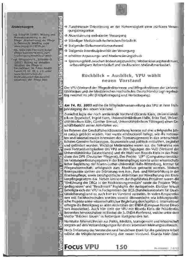 Vorschauseite 3: Akademisierung der Pflege - Chance und Herausforderung für das Gesundheitswesen Teil 1