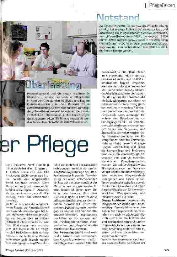 Vorschauseite 2: Rationierung in der Pflege