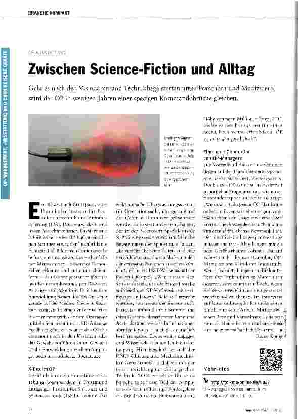 Vorschauseite 1: Zwischen Science-Fiction und Alltag