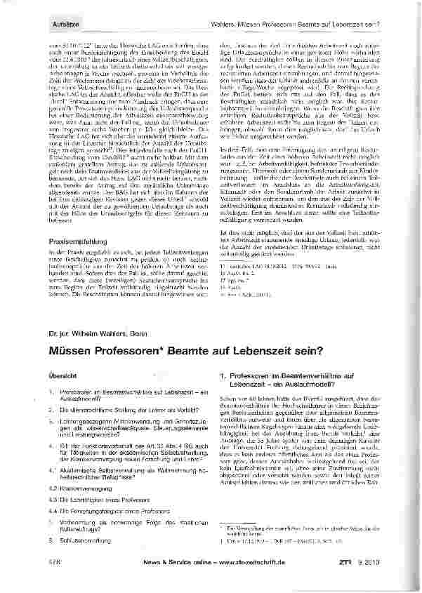 Vorschauseite 3: Urlaubsanspruch bei Wechsel von Vollzeitarbeit in Teilzeitarbeit - die „Brandes-Entscheidung des EuGH vom 13. Juni 2013